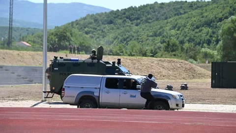 Military training exercise. Counter-terror operation training. Police Stock Footage 327338436