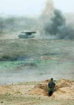 Military training exercise Stock Photos