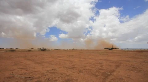 Military training exercize: Hercules C130 aircraft Stock Footage 56535565
