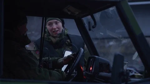 Military Troops at Checkpoint* Stock Footage 115120063
