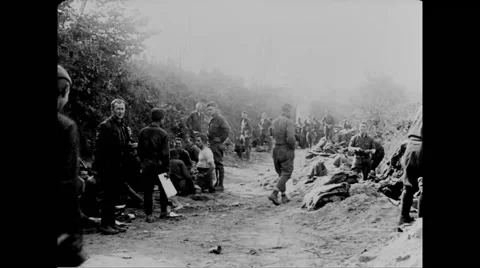 Military troops exercising and practising on field Stock Footage