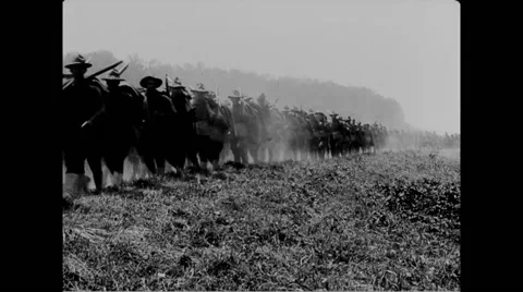 Military troops marching Stock Footage 43328620