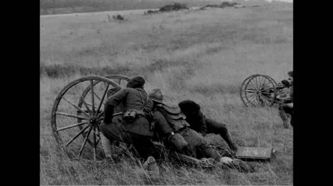 Military troops training on field Stock Footage