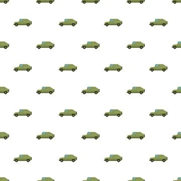 Military utility vehicle pattern on white background Illustrazione stock