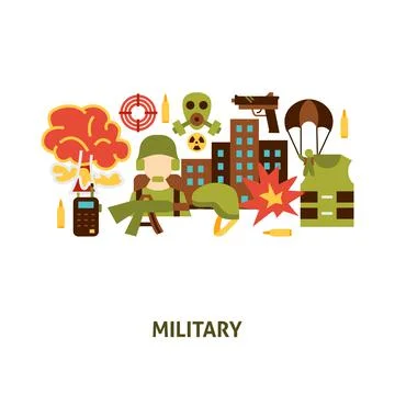 Military Vector Concept Stock Illustration
