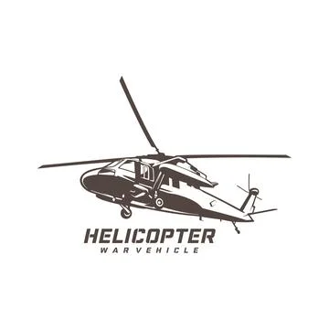 Military War Helicopter Vector Logo Illustration. This design conveys tacti.. Stock-Illustration