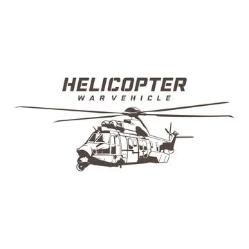 Military War Helicopter Vector Logo Illustration. This design conveys tacti.. Stock-Illustration