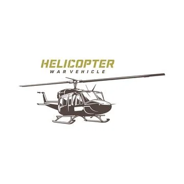Military War Helicopter Vector Logo Illustration. This design conveys tacti.. Stock-Illustration