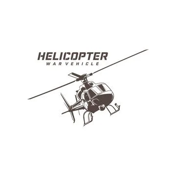 Military War Helicopter Vector Logo Illustration. This design conveys tacti.. Stock-Illustration