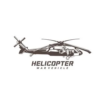 Military War Helicopter Vector Logo Illustration. This design conveys tacti.. Stock-Illustration