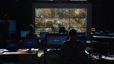 Military watching order execution to launch missile Stock Footage 82184186