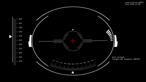 Military Weapon Targeting Display Video stock 339623913