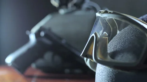 Military weapons closeup Stock-Footage 55509630