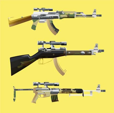 Military Weapons Stock Illustration