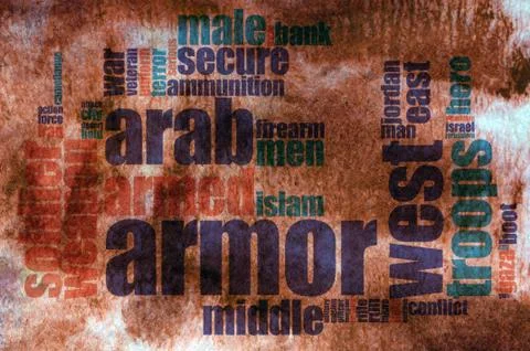 Military word cloud Illustrazione stock