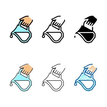 Milk add color stylized icon vector Stock Illustration