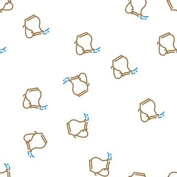 Milk add vector seamless pattern Illustrazione stock