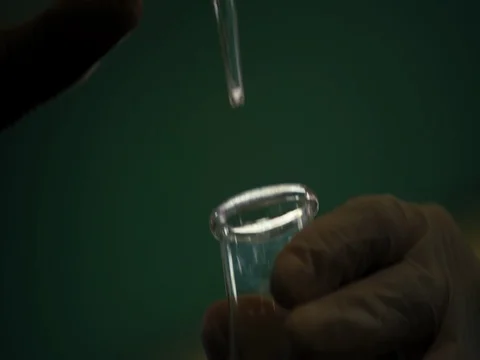 Milk analysis. Analysis of milk sample on laboratory equipment Stock Footage 73476993