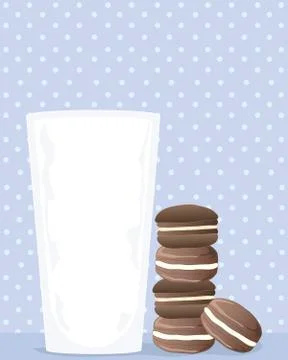 Milk and biscuits Stockillustratie