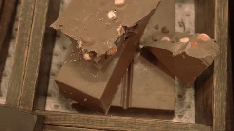 Milk and black chocolate. Stock Footage