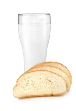 Milk and bread Stock Photos
