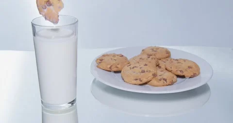 Milk and cookies Stock Footage 237370994