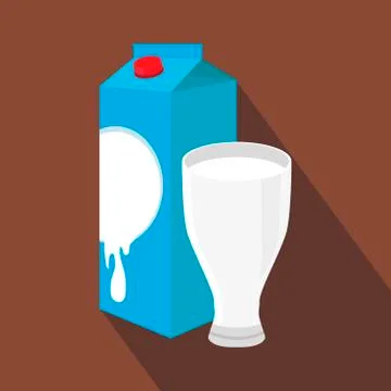 Milk and cup isolated , vector illustration. Stock Illustration