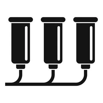 Milk assembly line icon, simple style Stock Illustration