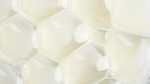 Milk background. Milk surface with bubbles in slow motion. Makro shot Stock Footage 278148231