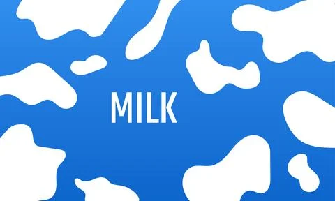 Milk background with splashes. Poster to advertise your dairy products. Vec.. Stock Illustration