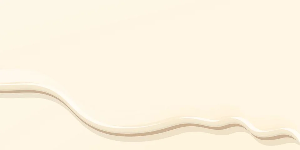 Milk based drinks flowing on cream background graphic illustration have bla.. Stock Illustration