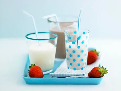 Milk-based drinks Stock Photos
