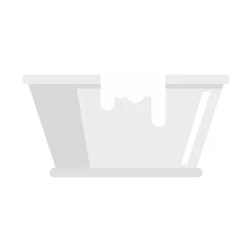 Milk basin icon flat isolated vector イラスト素材