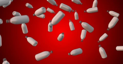 Milk bottle animation loop Stock Footage 91221217