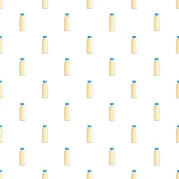 Milk bottle background seamless pattern vector illustration 스톡 일러스트