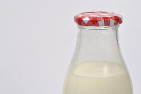 Milk Bottle Close Up Fotos de archivo