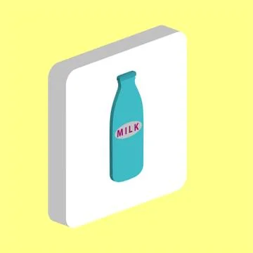 Milk bottle computer symbol Stock Illustration