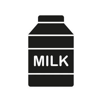 Milk bottle drink icon features a clean and minimalist design イラスト素材