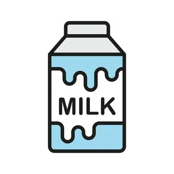 Milk bottle drink icon features a clean and minimalist design Stock Illustration