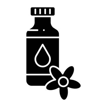 Milk Bottle Glyph Icon Stock Illustration
