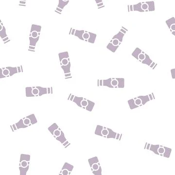 Milk bottle glyph vector seamless pattern flat イラスト素材