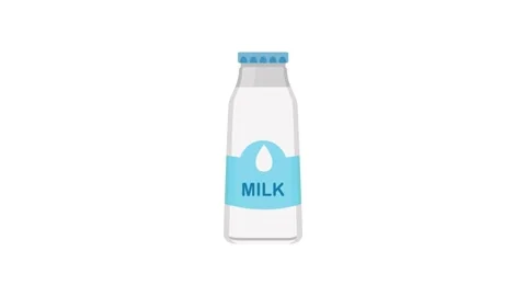 Milk Bottle icon animation for motion graphics. Foods and Drinks Icons Stock Footage 147990711