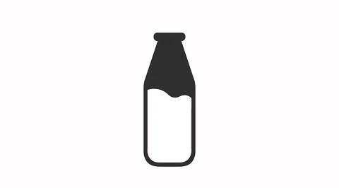 Milk Bottle Icon. Stock Illustration