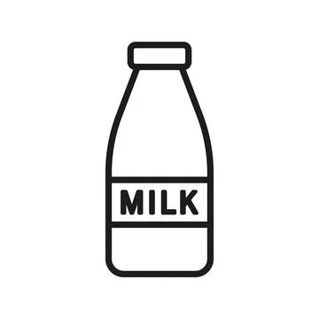 Milk bottle icon vector design templates simple and modern Stock Illustration