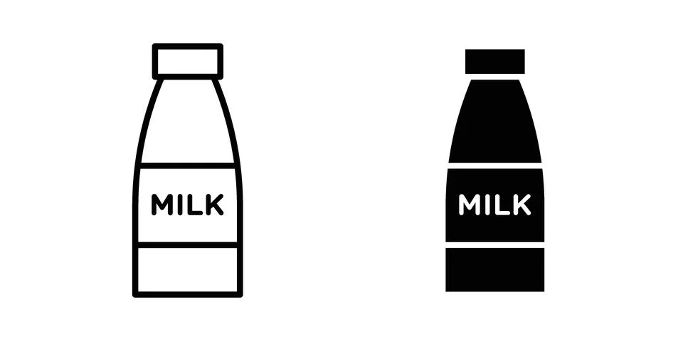 Milk bottle icon vector design illustrations Stock Illustration