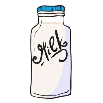 Milk bottle Stock Illustration