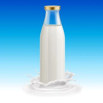 Milk bottle Stock Illustration