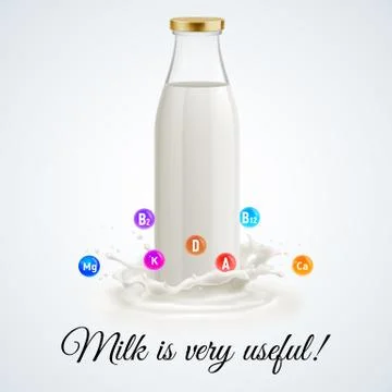 Milk bottle Stock Illustration
