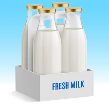 Milk bottle Stock Illustration