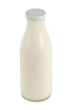 Milk bottle isolated Stock Photos